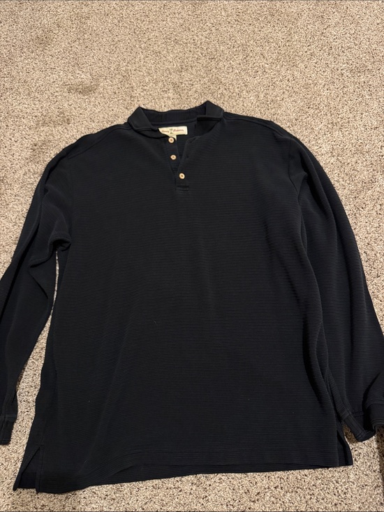 Tommy Bahama Other - Tommy Bahama Black Long-Sleeve Henley size XL for men’s